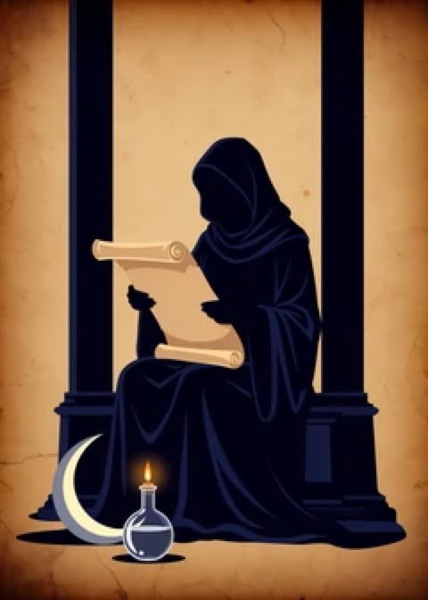 The High Priestess — a cursed tarot card